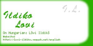 ildiko lovi business card